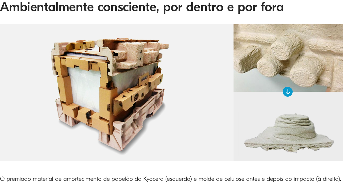A Kyocera permanece na vanguarda da inovação focada na sustentabilidade com a vitória no Concurso de Embalagem do Japão de 2023 A Kyocera permanece na vanguarda da inovação focada na sustentabilidade com a vitória no Concurso de Embalagem do Japão de 2023